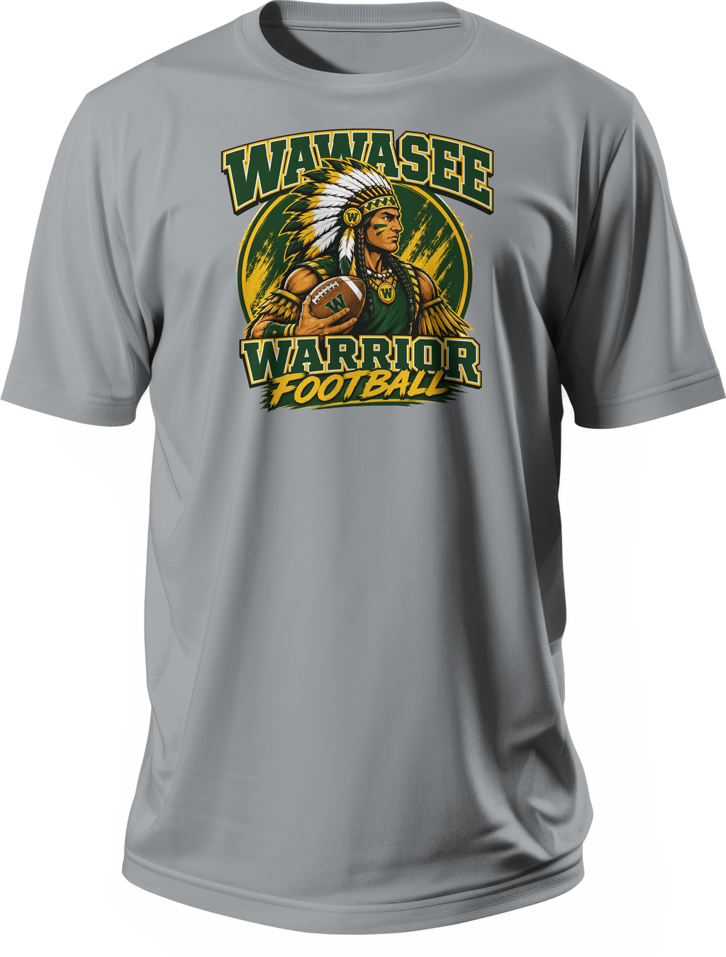 Wawasee Warrior Football T-Shirt Vol. 2 in Gravel
