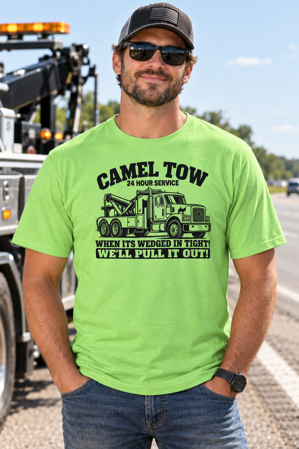 New Camel Tow front-print lifestyle photo