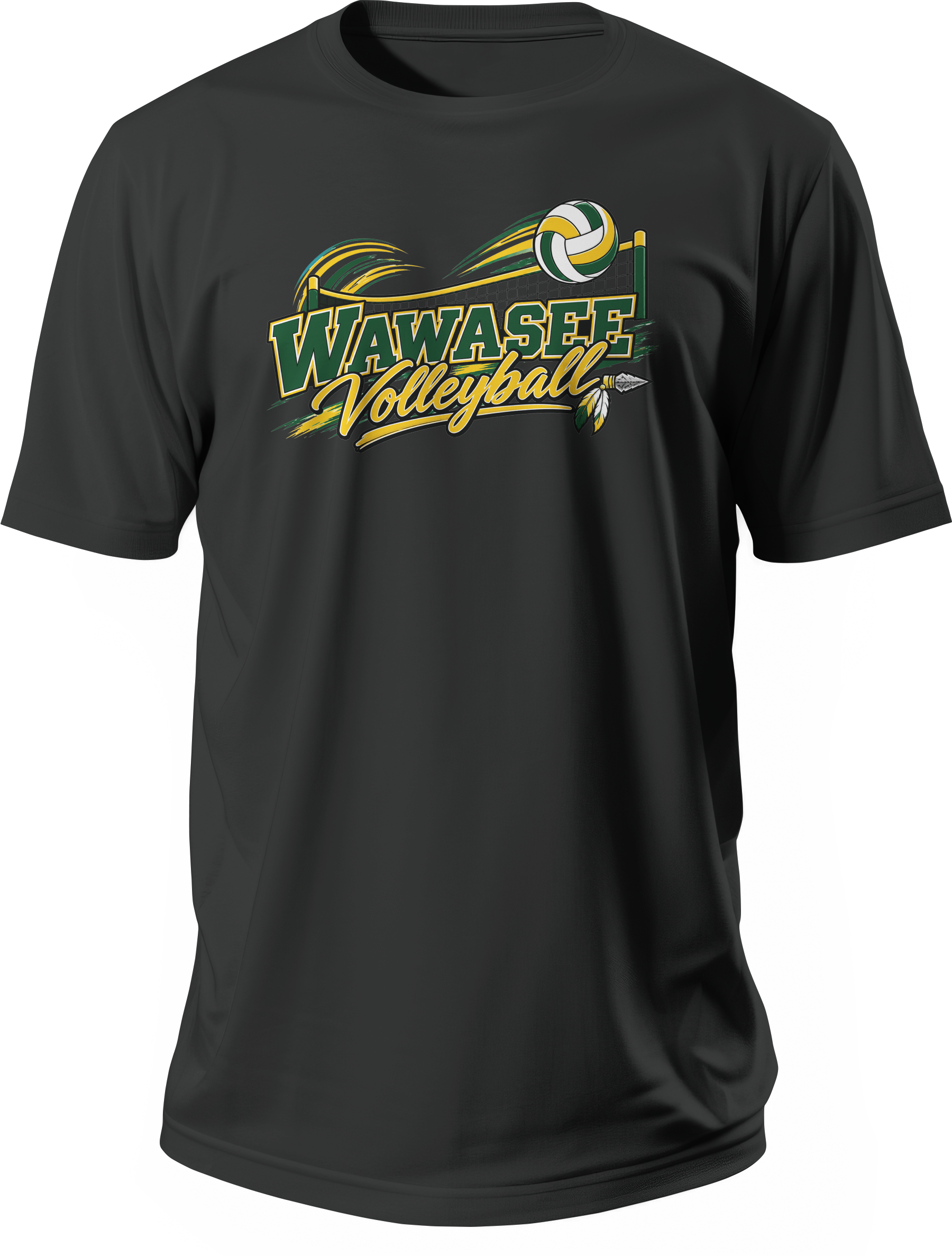 Wawasee Volleyball T-Shirt in Black