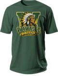 Wawasee Warriors Chief W Mascot T-Shirt in Forest Green