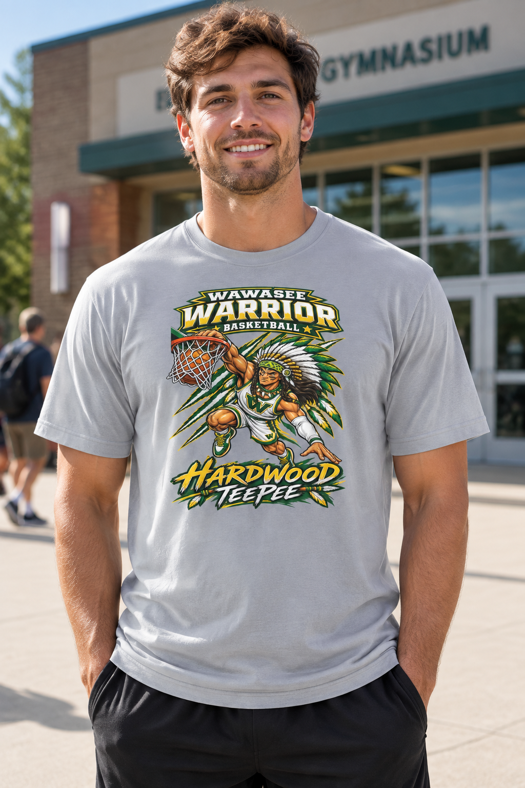 Warrior basketball Hardwood TeePee lifestyle photo