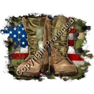 4-119-AmericanFlagwithArmyBoots Thumbnail